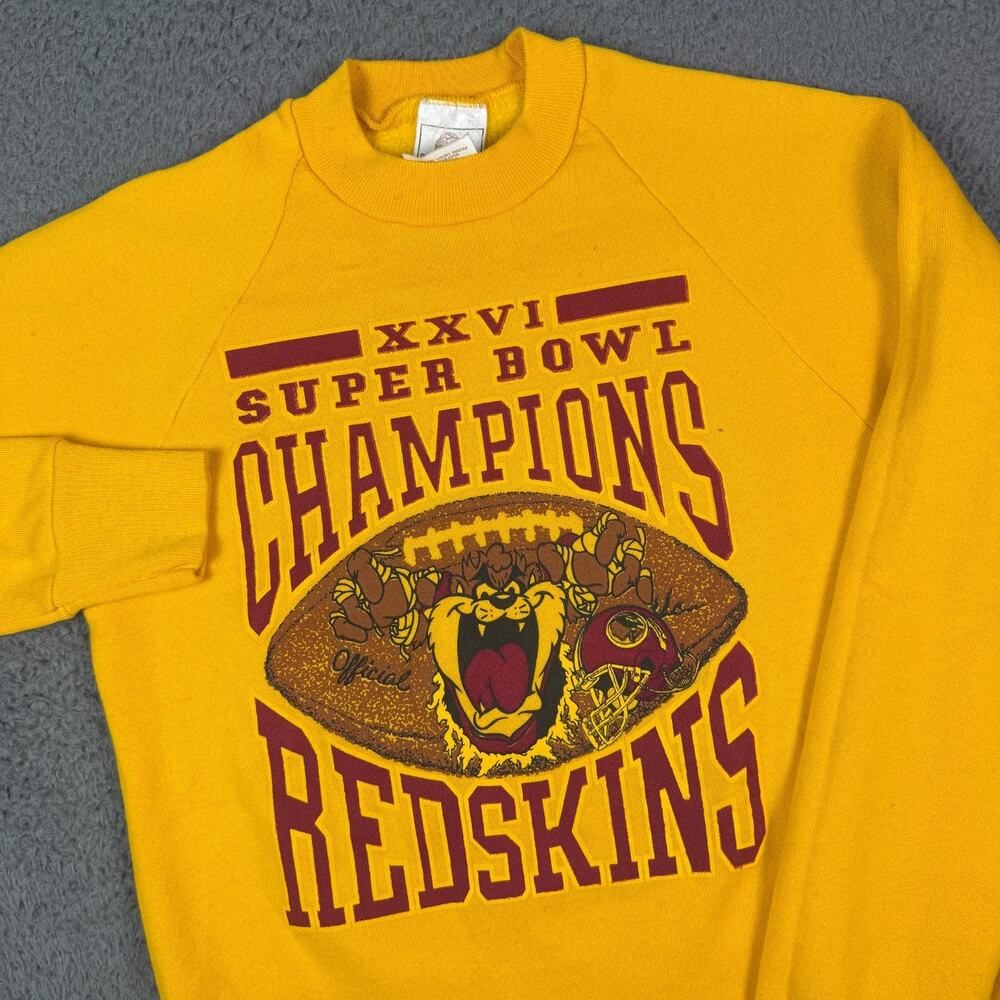Vintage Washington Redskins Taz Sweatshirt Mens S Super Bowl Champions 90s 80s